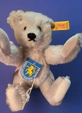 Vtg Steiff Giengen Teddybear 8  Grey Mohair 1906 Replica 0167/22 Western Germany