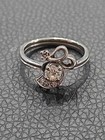 14k White Gold .25ct Diamond Mid-Century Illusion Ring 3.87 g Size 7.5 — photo 4