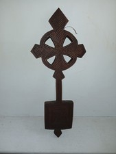 26" Hand-Carved Ethiopian Coptic Cross 1962