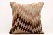 Kilim Pillow Cover, 20x20 in, Decorative Sofa Cushion, Handmade Boho Pillow