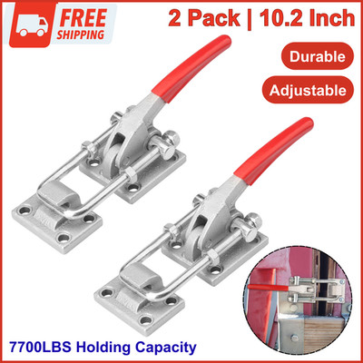 10.2 Inch 2 Pack Heavy Duty Large Toggle Clamp Latch, 7700Lbs Holding Capacity