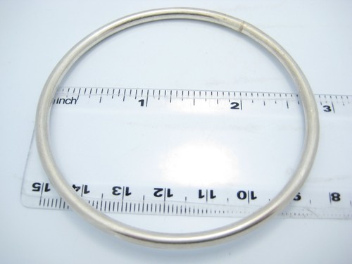 Sterling Silver 3.3mm Smooth Bangle Cuff Bracelet - Picture 4 of 4