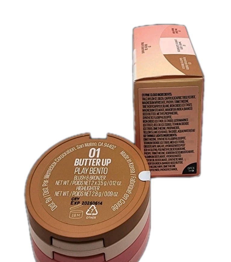 Kaja Play Bento Blendable Sculpting Trio Blush Highlighter Bronzer Set 01 New