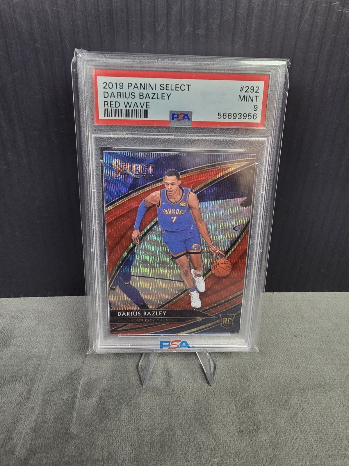 2019 Panini Select Darius Bazley Red Wave Prizm #292 PSA 9 Rookie RC A-1-1