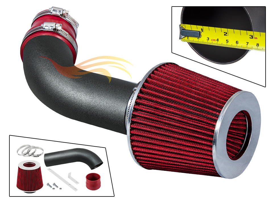 RED RW Sport Ram Air Intake Kit +Filter For 1989-1994 Chevy Geo Tracker 1.6L L4