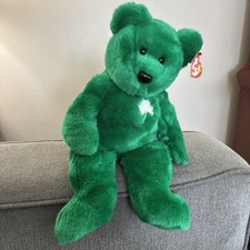 TY Beanie Baby ERIN the Irish Bear 8.5 inch Stuffed Animal Toy Green Shamrock