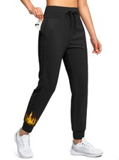 Women's Fleece Lined Joggers Water Resistant High Waisted Sweatpants Winter W...