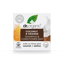 Image of Dr Organic Coconut & Orange Shampoo/Conditioner Bar 75g - 2 Pack