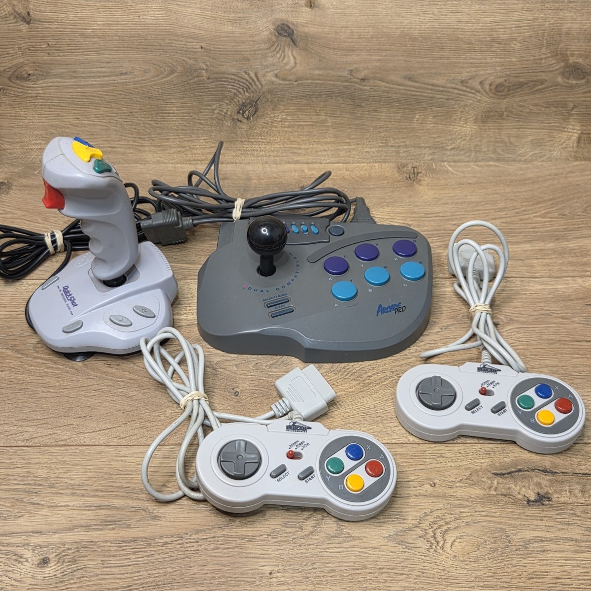 Nintendo SNES Controller Lot Pelican PL-100 Arcade Pro SV-446