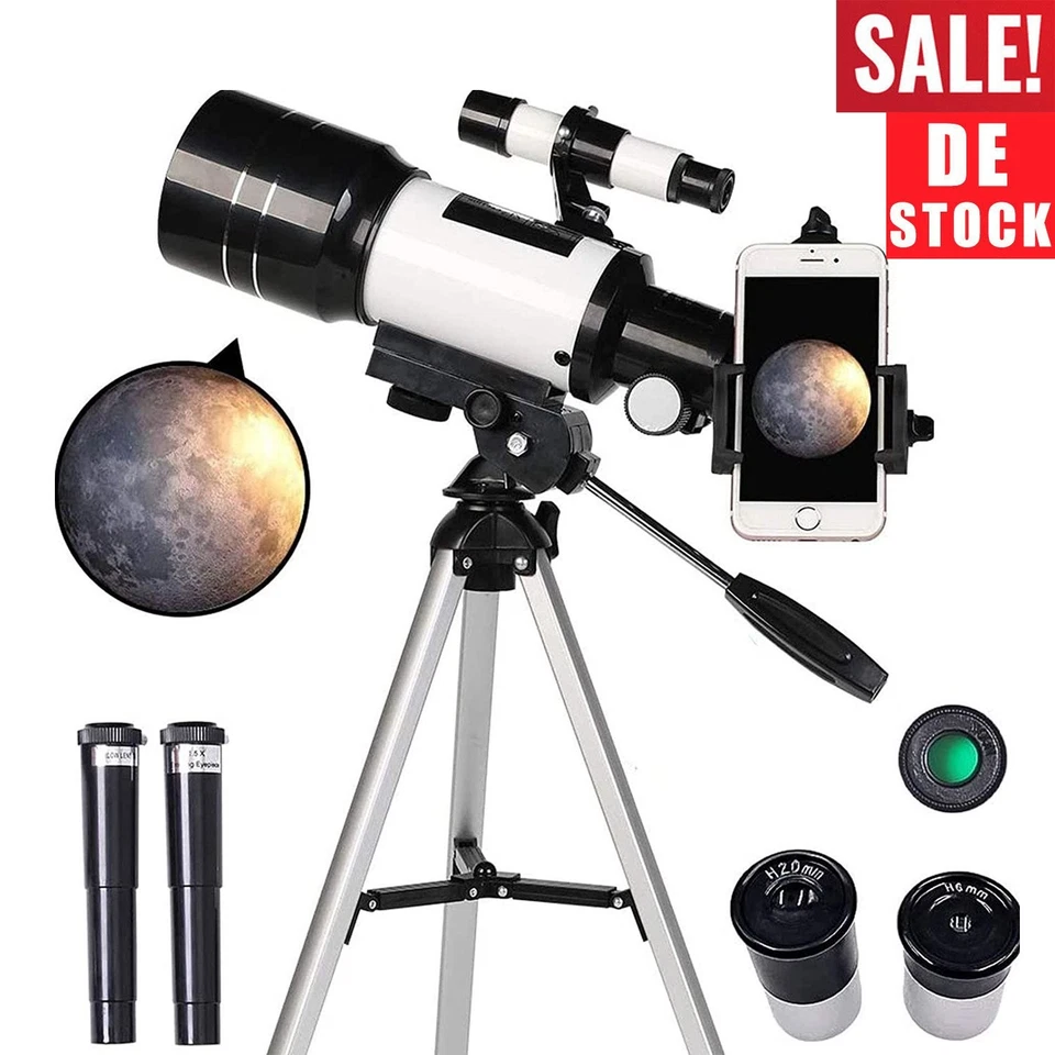 150X Astronomie Teleskop Refraktor Teleskope mit Stativ Fernrohr Kinder Anfänger - Bild 3 von 4
