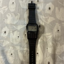 Casio Data Bank Digital Calculator Watch Alarm Day/Date Black Resin 38mm