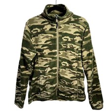 Columbia Sportswear Camo Fleece Jacket Youth 18/20 Full Zip Mock Neck Hunt Warm
