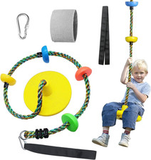 Tree Swing for Kids Backyard Single Disc Rope Climbing Swing Seat for Tree Indoo