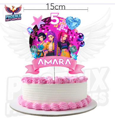 Personalisierter Kpop Topper individuell Name und Alter Geburtstag Deko Huntrix D3