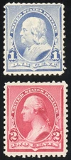 US Stamps # 219+20 MLH VF