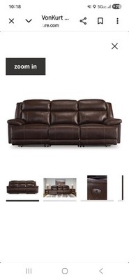 VonKurt Power Leather Reclining Modular Sofa
