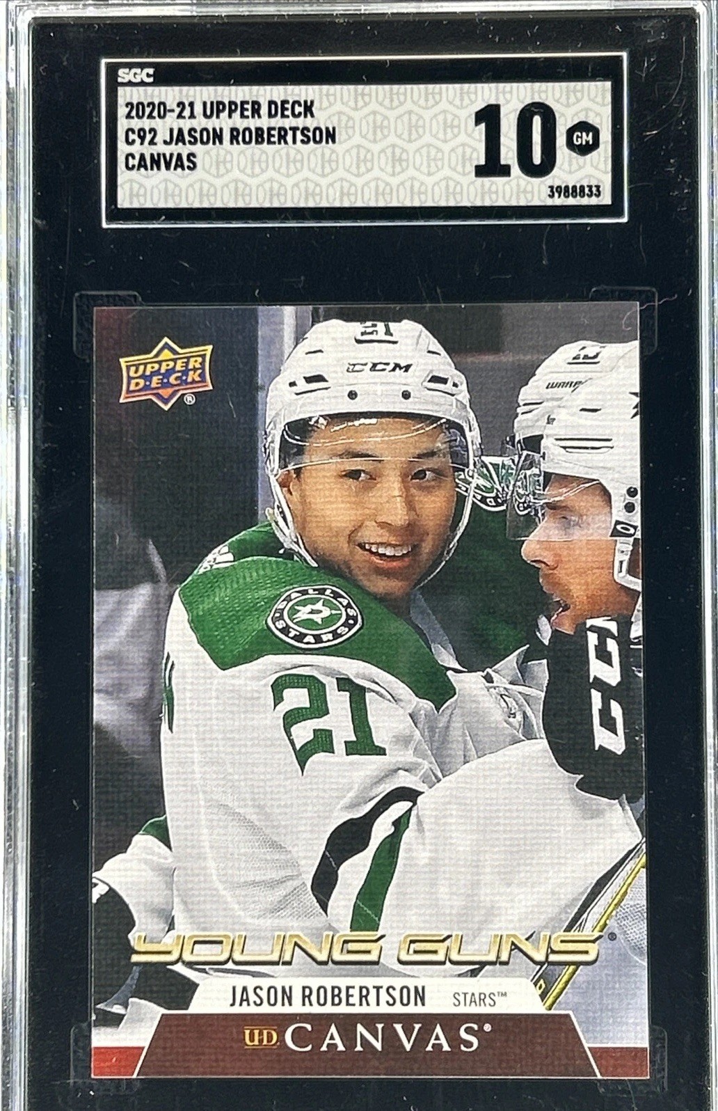 2020-21 Upper Deck Jason Robertson Rookie #C92 Young Guns Canvas 💎SGC 10💎