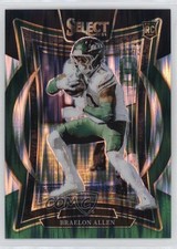2024 Panini Select Concourse Black & Green Shock Prizm Braelon Allen #10 2a9