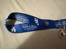 Los Angeles Dodgers 2025 World Series back 2 back champions Keystrap Wristlet 9”