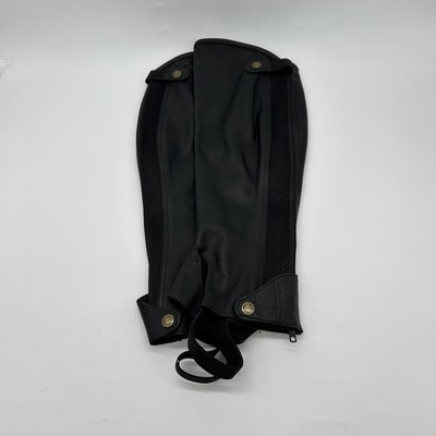 Covalliero Minichaps Elasto Leder Elastikeinsatz, schwarz, XL, 324033