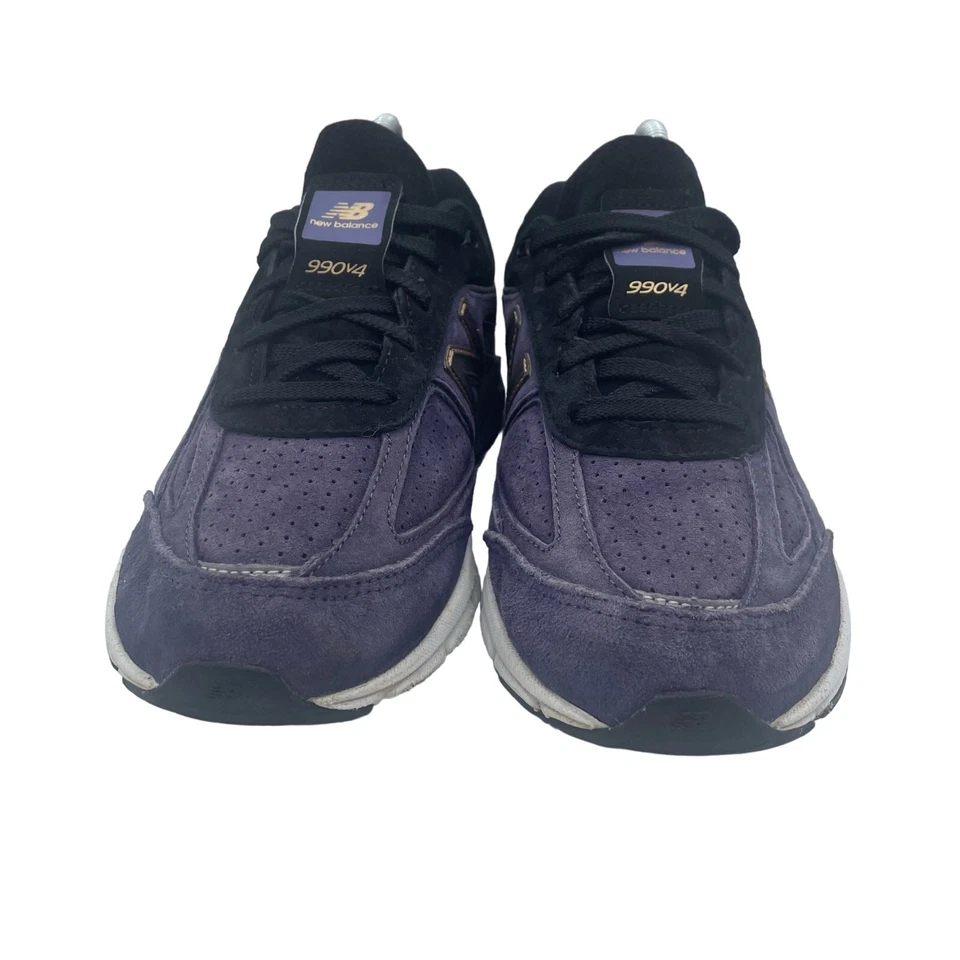 New Balance 990v4 Púrpura Oscuro Gamuza Negro Zapatos Niños Jóvenes 7 Mujeres 8.5 Foto 2 de 4