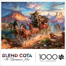 Blend Cota: Wild, Wild West  1000 Pc Jigsaw Puzzle,  New-Sealed Box!