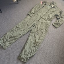 Military Flight Suit CWU-27P Flight Coveralls Flyers Size 46 L Green NOMEX