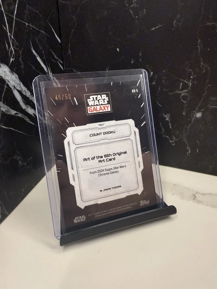 Count Dooku - 2024 Topps Chrome Star Wars Galaxy #As-5 Mojo Refractor /50 - Image 2 of 2
