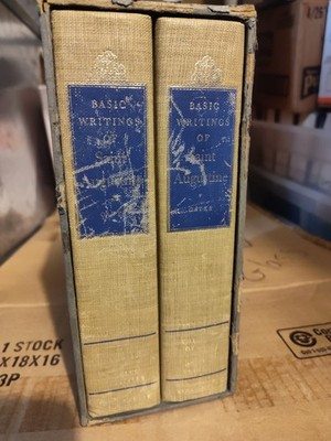 1948 St. Augustine Basic Writings 2-Volume Set - Random House - Whitney Oates