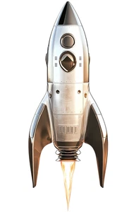 Space Rocket Solar Spacecraft Self Adhesive Vinyl Sticker