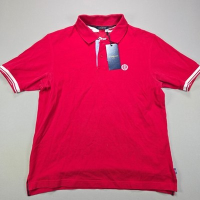 Henri Lloyd Norbit Polo Shirt Red Pique Crest Logo Mens Size M M32085 NEW