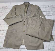 CANALI Suit Men 46R Jacket 36x31 Pants Light Gray 2 Button Italy Wool FLAW