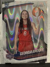 2025 Panini WNBA Prizm Georgia Amoore #140 White Seismic Washington Mystics (B)