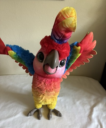 FurReal Friends Rock-A-Too Interactive Talking Parrot Show Bird Plush Tested