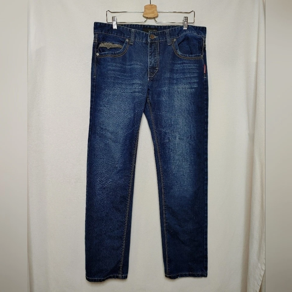 DSquared2 Classic Straight Leg Slim Fit Jeans Medium Dark Wash Cotton 36 Denim - Image 2 of 4