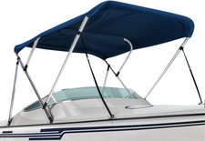 Seal Skin 3/ 4 Bow Bimini Top Marine Grade Waterproof Canopy Cover W/ Frame Blue