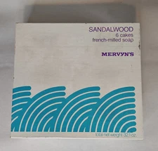 VTG 90s  Mervyn’s French Milled Soap Sandlewood 5 Cakes Original Box 5.4 oz bars