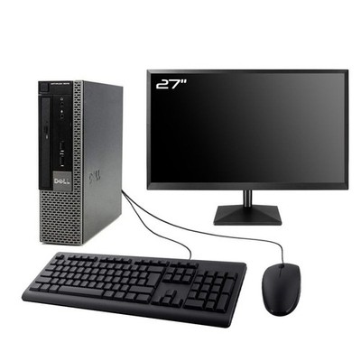 PC Dell Optiplex 9010 USFF Bildschirm 27 '' Intel I3-3220 RAM 8Go SSD 960Go W10