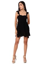 ThePirateDressing Summer Bohemian Cottagecore Gypsy Beach Smoked Mini Dress with