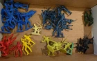 Vintage Marx Plastic Figures Cowboy with Lasso, Mask, Ride Western 3 Inch