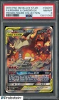 2019 Pokemon SM BSP Promo Figure Coll. #SM201 FA/RSHRM. & Charizard GX PSA 8