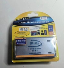 Digital Concepts CR-75 Gray 6 Slots in High Speed 51-in-1 Card Reader/Writer