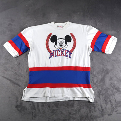 Vintage 90s Nutmeg Mickey Mouse Graphic T Shirt Size L Made In USA
