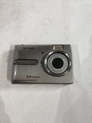 Olympus FE FE-140 6.0MP Digital Camera Silver, Untested