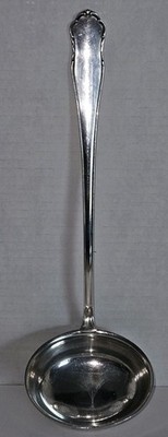 Vtg German Silver Plated 12'' LADLE PUNCH SPOON SCOOP Bader 90 Sheild Stamp