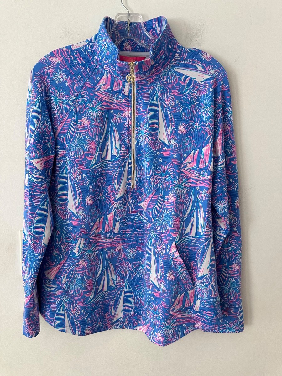 Lilly Pulitzer NWT UPF 50+ Skipper Popover Boca Blue ITS A  display picture 1