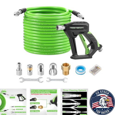#ad 50 FT Sewer Jetter Kit for Pressure Washer 3600 PSI Cleaning Power $58.97