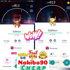 Pokémon Go - Shiny Dynamax Sableye - Tra De  - P'TC- Read Describe 