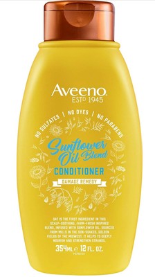 Aveeno Sunflower Oil Blend Conditioner, for Dry Damaged Hair, Dye, Paraben &