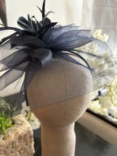 Elegant Black fascinator hat for women Race day/Weddings